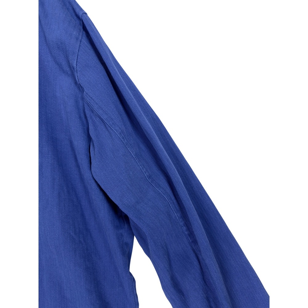 Wolf Clothing Herringbone French Chore Jacket 60s Bugatti Blue Cotton Twill 4XL - Picture 11 of 12